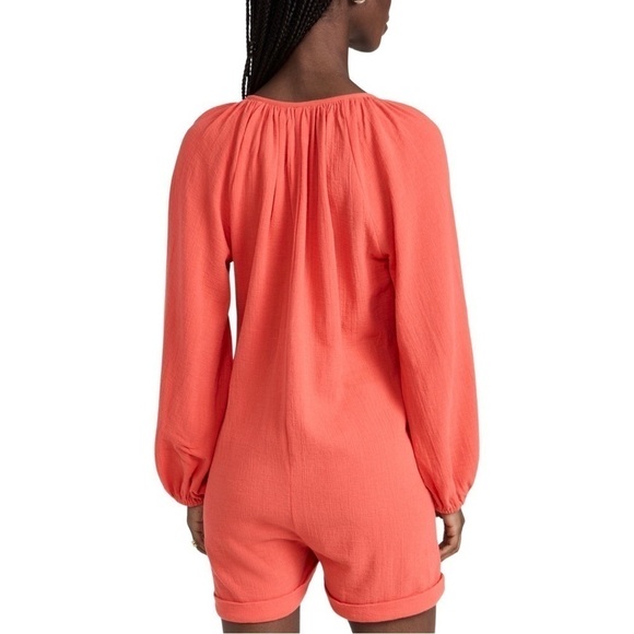 NWT HATCH Long Sleeve Coral Maternity Romper Sz L - Picture 3 of 7